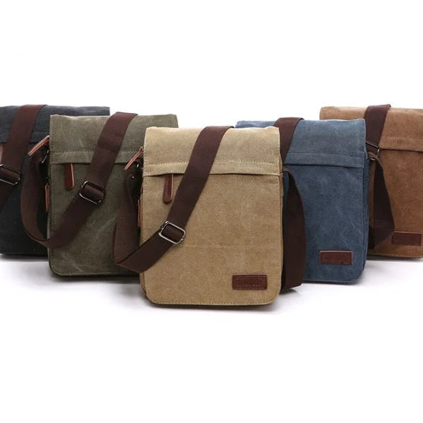 Vintage Canvas Messenger Satchel