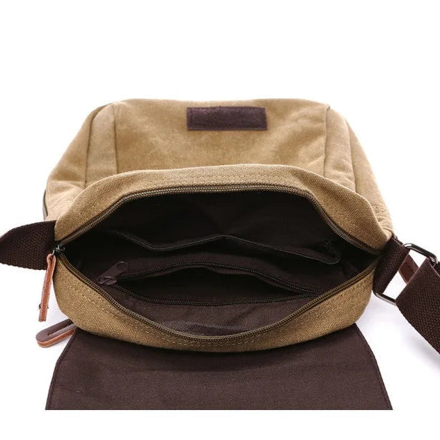 Vintage Canvas Messenger Satchel