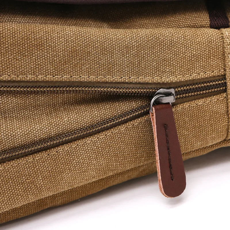Vintage Canvas Messenger Satchel