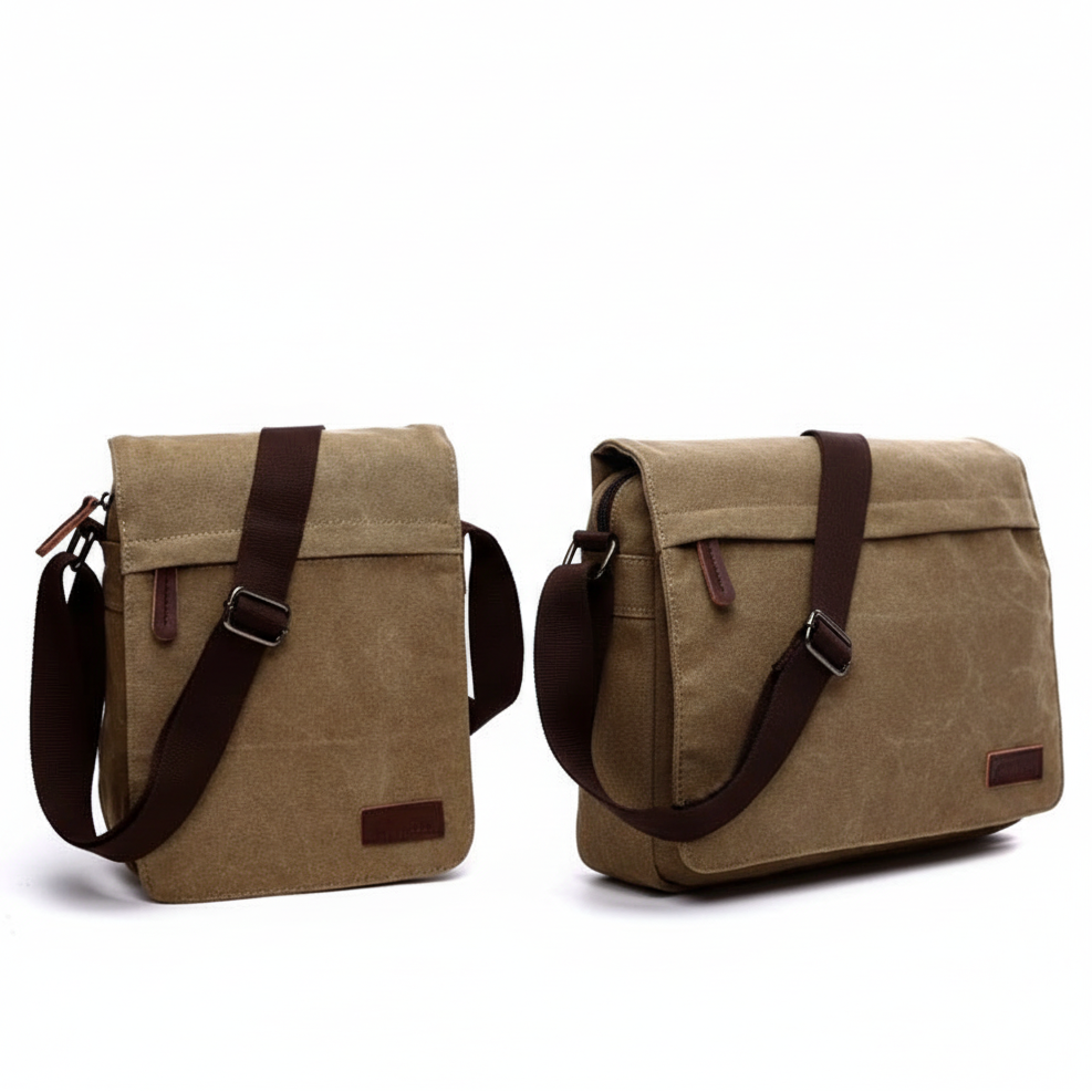 Vintage Canvas Messenger Satchel