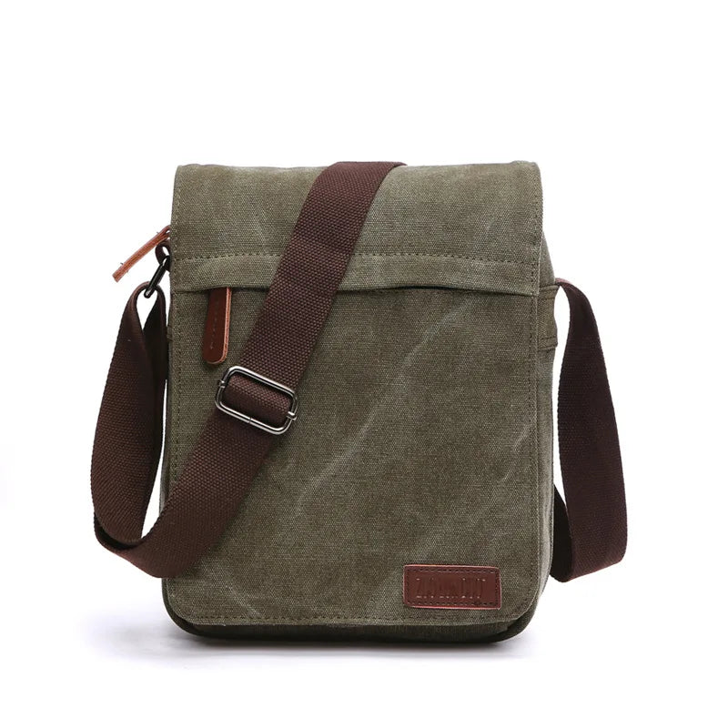Vintage Canvas Messenger Satchel